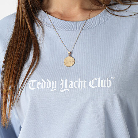 Teddy Yacht Club - Tee Shirt Oversize Large Femme Art Series Pink Bleu Ciel
