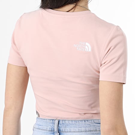 The North Face Tee Shirt Crop Femme A55AO Rose Ryses