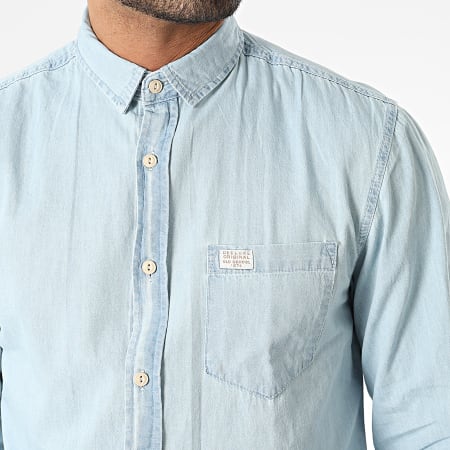 Deeluxe - Camicia di jeans a maniche lunghe Matchy 03T4901M lavaggio blu