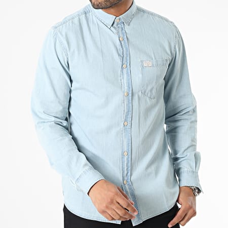 Deeluxe - Camicia di jeans a maniche lunghe Matchy 03T4901M lavaggio blu