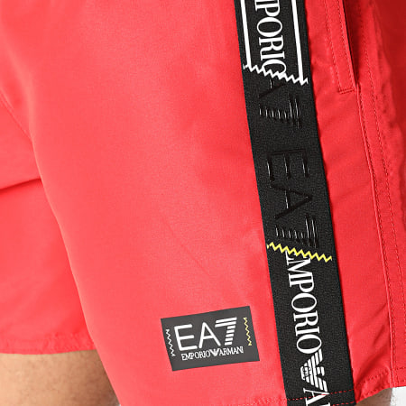EA7 Emporio Armani - Pantaloncini da bagno a fascia 902000-3R732 Rosso
