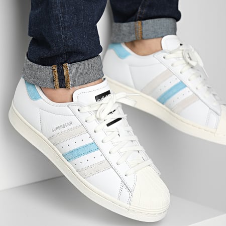 Adidas Originals - Sneakers Superstar GY9381 Cloud Bianco Blu Grigio One