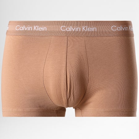 Calvin Klein - Juego de 3 bóxers de algodón elástico U2664G Negro Beige