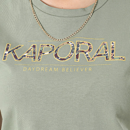 Kaporal - Maglietta da donna Jall Khaki Verde Oro