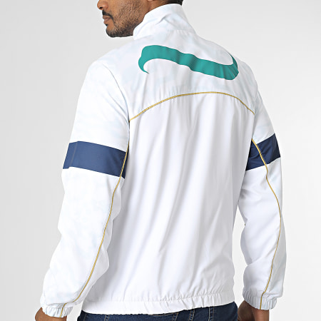 PRT - Giacca con zip in poliestere bianco