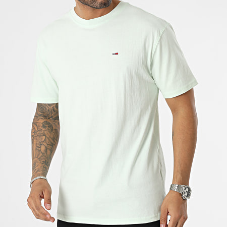 Tommy Jeans - Camiseta Classic Solid 6422 Verde claro