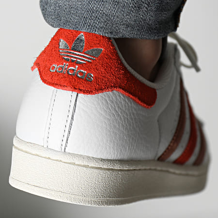 Adidas Originals - Sneakers Superstar GZ9380 Crystal White Red Classic Terra