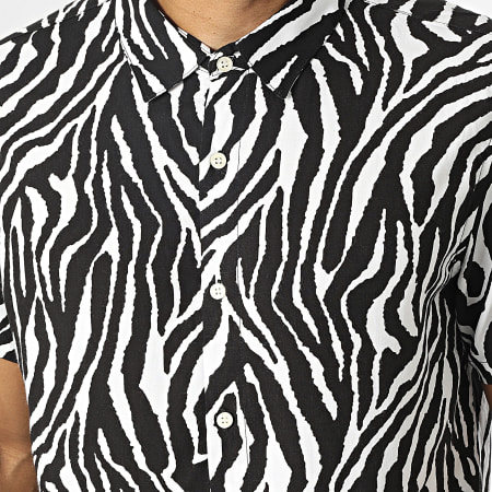 MTX - Camisa de manga corta Black White Zebra