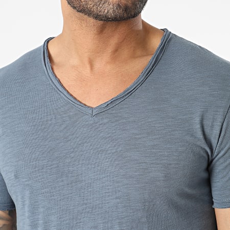 MTX - Camiseta cuello pico azul pizarra