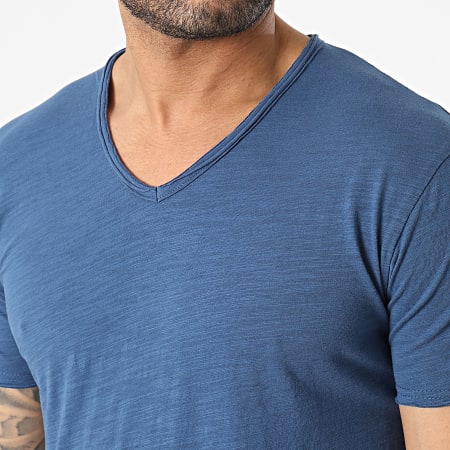 MTX - Camiseta azul con cuello en V