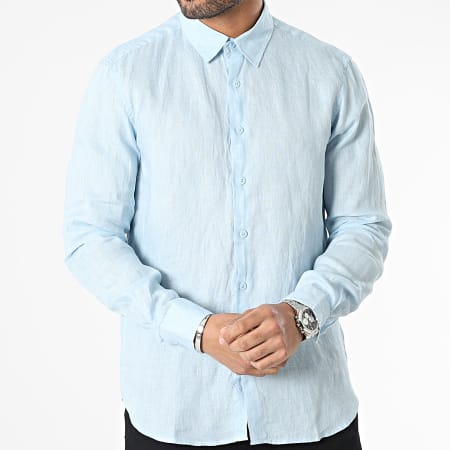 MTX - Camisa azul claro de manga larga