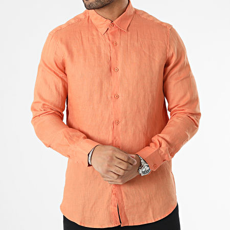 MTX - Camicia arancione a maniche lunghe