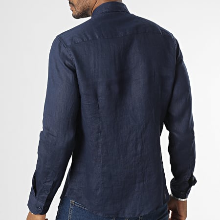 MTX - Camisa azul marino de manga larga