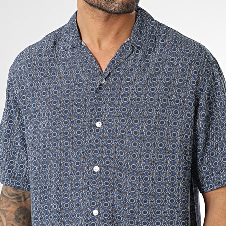 Selected - Chemise Manches Courtes Relaxed Bleu Marine