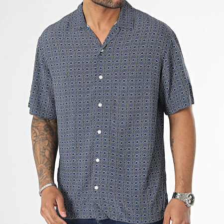 Selected - Chemise Manches Courtes Relaxed Bleu Marine