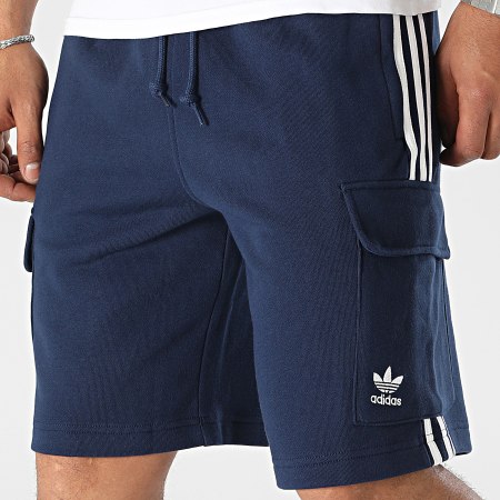 Adidas Originals - Pantaloncini da jogging con bande IA6333 Blu navy
