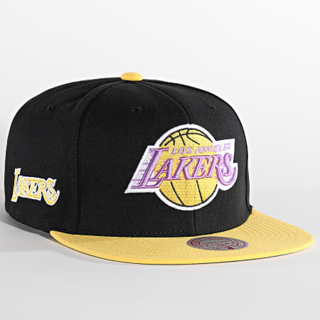 Mitchell and Ness - Casquette Snapback Side Core 2 Los Angeles Lakers Noir Jaune