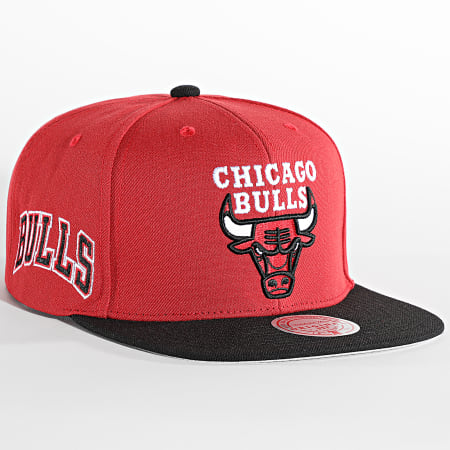 Mitchell and Ness - Cappellino Snapback Side Core 2 Chicago Bulls Rosso Nero