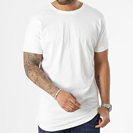 Urban Classics - Lote de 2 Camisetas Oversize PP1561 Blanco Naranja