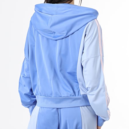 Adidas Sportswear - Tuta da ginnastica a righe da donna IC0399 Blu Rosa