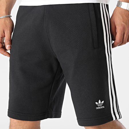 Adidas Originals - Pantalones cortos de jogging con rayas IA6351 Negro