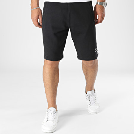 Adidas Originals - Pantalones cortos de jogging con rayas IA6351 Negro