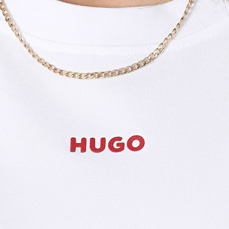 HUGO - Tee Shirt Femme Shuffle 50490593 Blanc