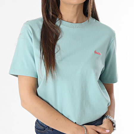 Superdry - Tee Shirt Femme Vintage Logo Turquoise