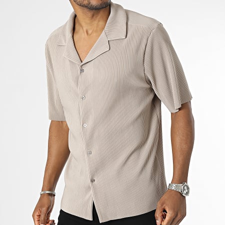 Uniplay - Camicia a maniche corte color taupe