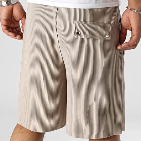 Uniplay - Pantalones cortos de rayas beige