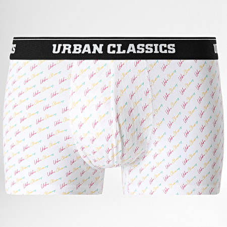 Urban Classics - Set De 5 Boxers TB4417 Blanco Burdeos Verde