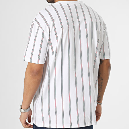 Urban Classics - Tee Shirt Oversize Large A Rayures TB2883 Blanc