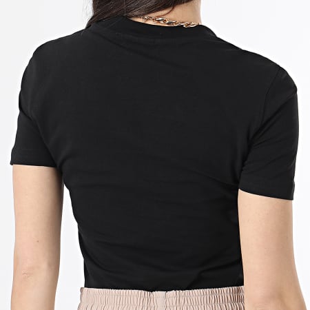 Versace Jeans Couture - Tee Shirt Femme 74HAHT10-CJ03T Noir Doré