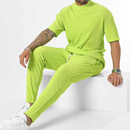Frilivin - Conjunto de camiseta y pantalón verde