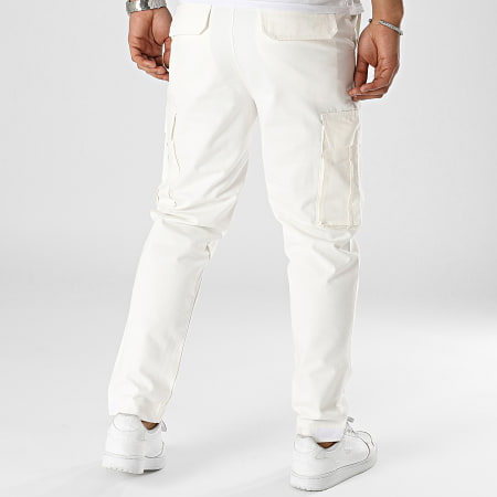 Frilivin - Pantalon Cargo Blanc