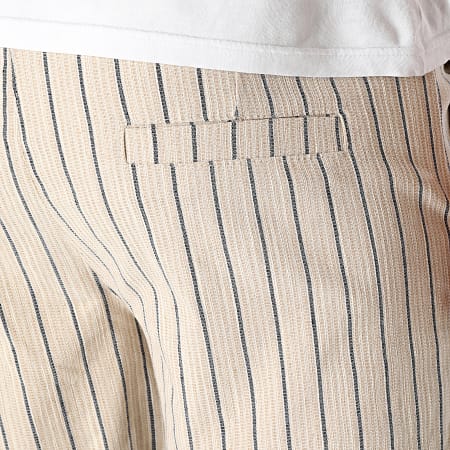 Frilivin - Pantalones cortos chinos a rayas beige