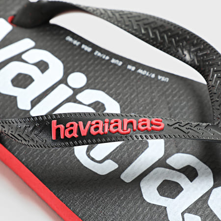 Havaianas - Chanclas Logo Mania 2 Negro Rojo