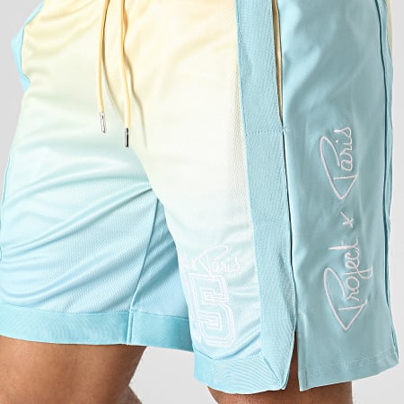 Project X Paris - Pantalones cortos de jogging con rayas 2340039 Amarillo Azul claro