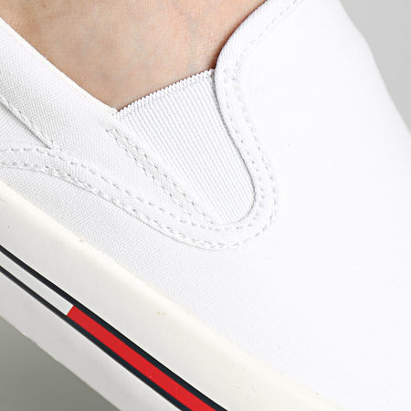 Tommy Jeans - Sneakers Slip-On in tela Colore 1156 Bianco