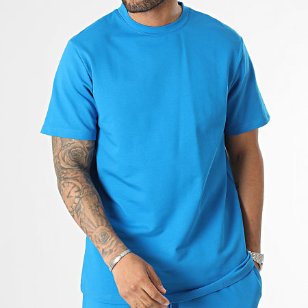 Black Industry - Set di maglietta e pantaloncini da jogging blu