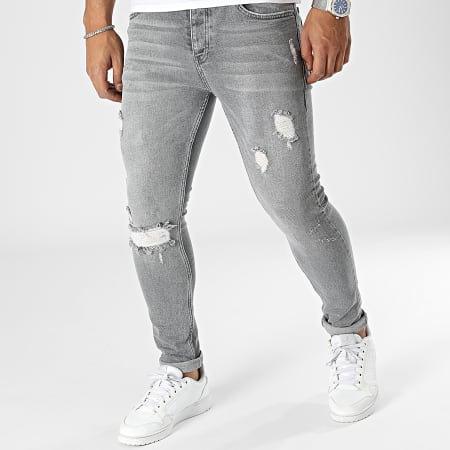 Black Industry - Grijze skinny jeans