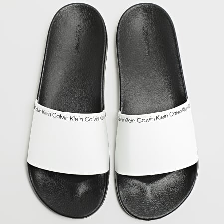 Calvin Klein - Claquettes Pool Slide Rubber 0981 Bright White