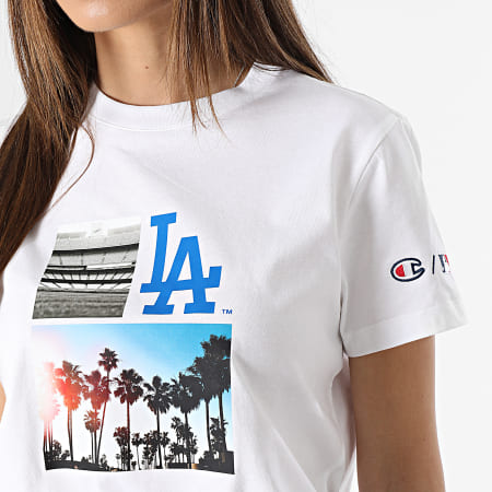 Champion - Maglietta da donna 116469 Los Angeles Dodgers Bianco