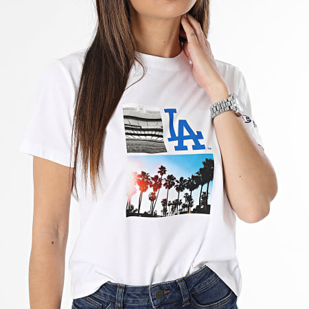 Champion - Tee Shirt Femme 116469 Los Angeles Dodgers Blanc