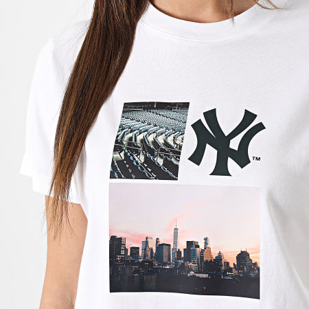 Champion - Maglietta da donna 116469 New York Yankees Bianco