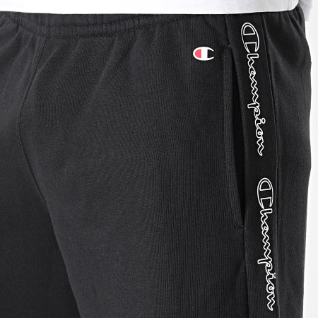 Champion - Pantalones cortos de jogging con rayas 218712 Negro