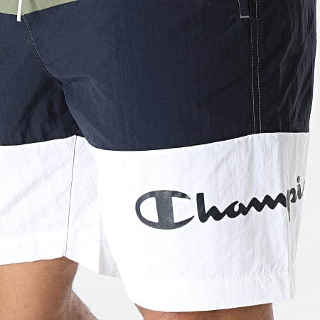 Champion - Pantaloncini da bagno 218722 Bianco Navy Verde Khaki