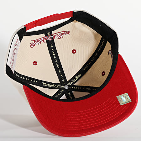 Mitchell and Ness - Gorra Sail Two Tone Snapback Chicago Bulls Beige Rojo