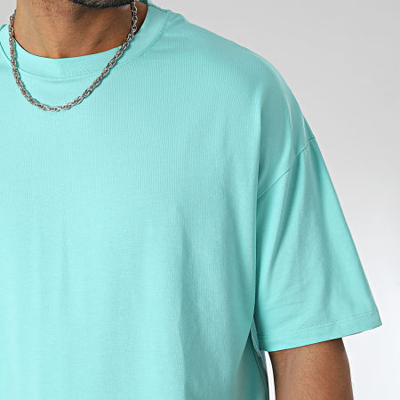 LBO - Lot De 2 Tee Shirts Oversize Large 1070521 Noir Turquoise
