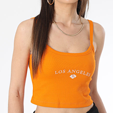 Only - Camiseta de tirantes para mujer Cara Naranja